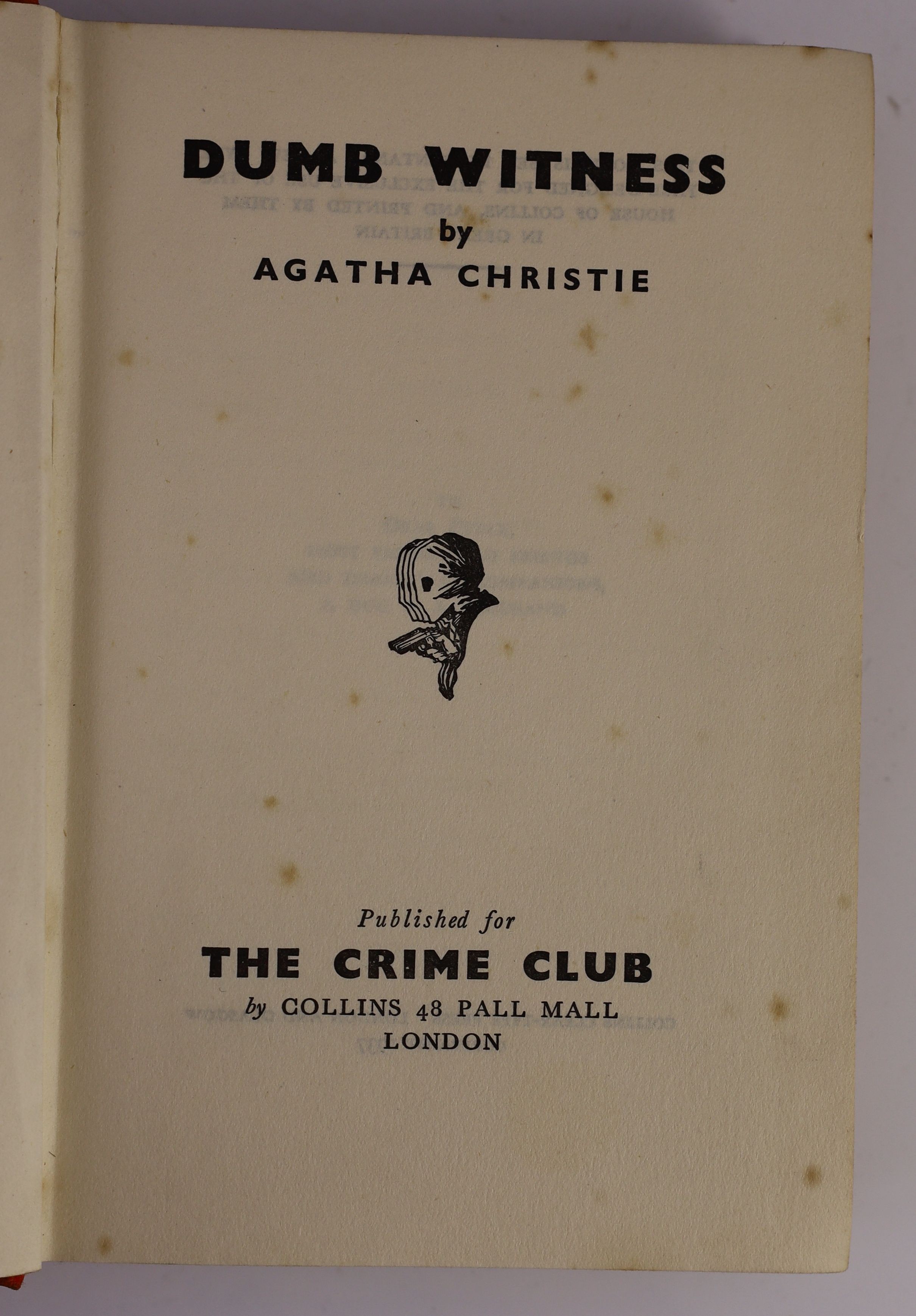 Christie, Agatha - Dumb Witness, 1st edition